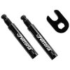 Vittoria Ventilverlängerung + 20 mm 2er Set inklusive Ventilschlüsse schwarz  Schwarz 20 mm