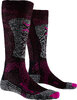 X-SOCKS Women Ski Energizer LT 4.0 black/fluo pink/stone grey melange 37-38