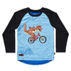 Kids Ride Shotgun Dino Windproof Kids MTB Jersey 4 Y blue Jungen